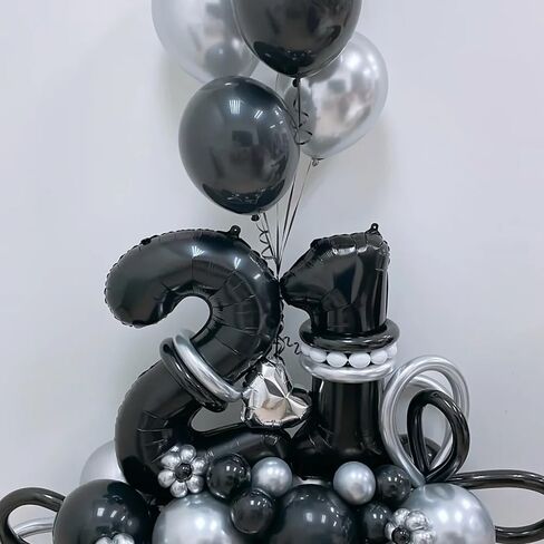 40 بوصة برتقالية رقم بالون بالون باطات هيليوم عملاقة للبالونات الهيليوم لزخارف حفلة عيد الميلاد الأولى in Kuwait