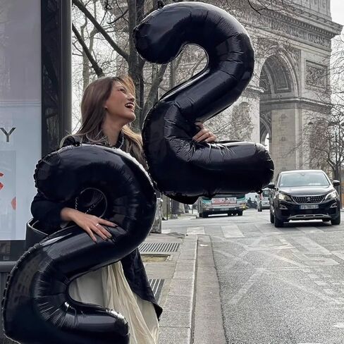 40 بوصة برتقالية رقم بالون بالون باطات هيليوم عملاقة للبالونات الهيليوم لزخارف حفلة عيد الميلاد الأولى in Kuwait