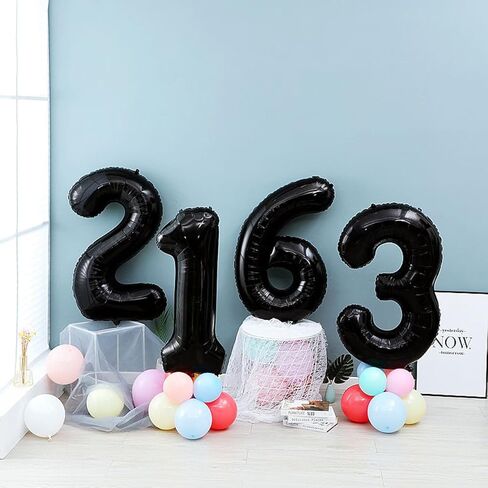 40 بوصة برتقالية رقم بالون بالون باطات هيليوم عملاقة للبالونات الهيليوم لزخارف حفلة عيد الميلاد الأولى in Kuwait