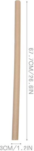 Ipetboom 5pcs Cardboard Tubes, Long Hand-Made Paper Tube Round Paper Cardboard Rolls for Craft Fishing Rod and Reel Towel Rolls for DIY Crafts Art Projects Poster Holder, Khaki, 26.6x1.2in in Saudi Arabia
