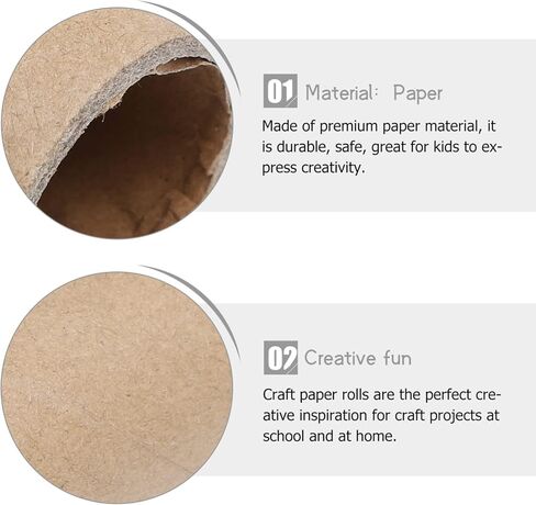 Ipetboom 5pcs Cardboard Tubes, Long Hand-Made Paper Tube Round Paper Cardboard Rolls for Craft Fishing Rod and Reel Towel Rolls for DIY Crafts Art Projects Poster Holder, Khaki, 26.6x1.2in in Saudi Arabia
