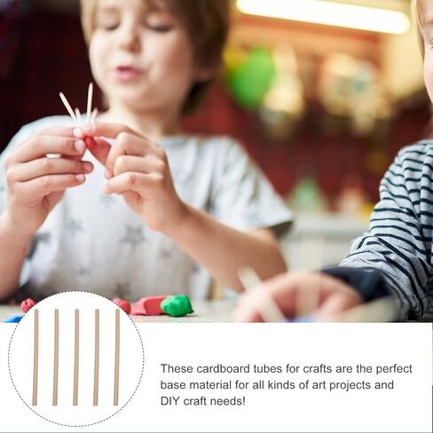 Ipetboom 5pcs Cardboard Tubes, Long Hand-Made Paper Tube Round Paper Cardboard Rolls for Craft Fishing Rod and Reel Towel Rolls for DIY Crafts Art Projects Poster Holder, Khaki, 26.6x1.2in in Saudi Arabia