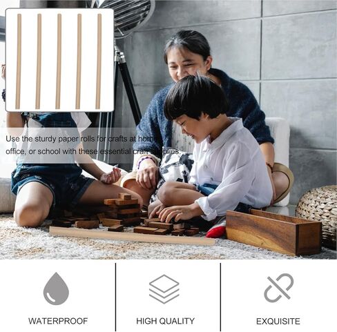 Ipetboom 5pcs Cardboard Tubes, Long Hand-Made Paper Tube Round Paper Cardboard Rolls for Craft Fishing Rod and Reel Towel Rolls for DIY Crafts Art Projects Poster Holder, Khaki, 26.6x1.2in in Saudi Arabia