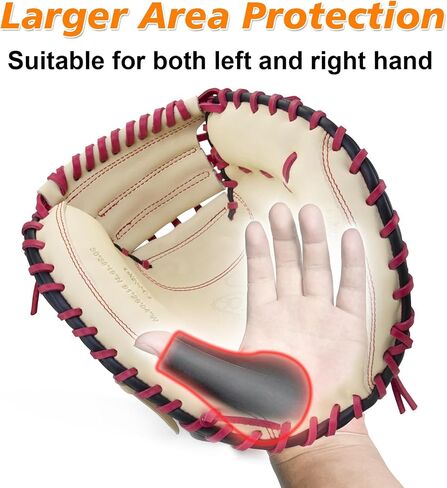 Catcher's Thumb Shield Baseball Thumb Guard for Baseball & Softball Catchers Thumb Protector for Baseball Catcher Gear Training Aid Catcher Accessories Reduce Sting-Red in Saudi Arabia