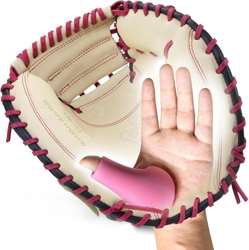 Catcher's Thumb Shield Baseball Thumb Guard for Baseball & Softball Catchers Thumb Protector for Baseball Catcher Gear Training Aid Catcher Accessories Reduce Sting-Red in Saudi Arabia