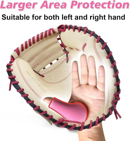 Catcher's Thumb Shield Baseball Thumb Guard for Baseball & Softball Catchers Thumb Protector for Baseball Catcher Gear Training Aid Catcher Accessories Reduce Sting-Red in Saudi Arabia