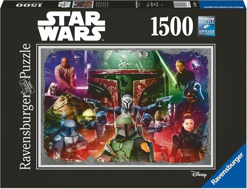 Ravensburger Star Wars - Boba Fett: Bounty Hunter 1500 Piece Jigsaw Puzzle | تصميم قطعة فريدة | SoftClick Technology | هدية مثالية لعشاق الألغاز in Saudi Arabia