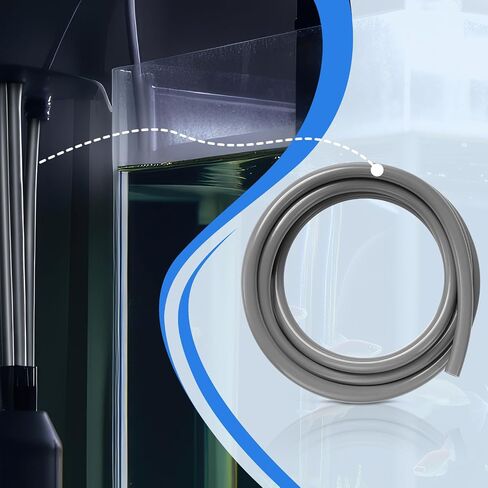 Nuanchu 12/16mm 1/2 "ID Aquarium Tubing 3 Meter/10 FT PVC PVC مرنة رمادية البلاستيك خراطيم السمكة خراطيم أسماك خراطيم لفلتر العلبة المائية ، حديقة ، بركة ، terrarium ، تبريد الماء in Kuwait