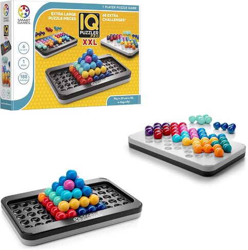 SmartGames - IQ Pro XXL | ألعاب تعليمية 6 سنوات 1 لاعب | ألعاب الطاولة للأطفال 6 سنوات أو أكثر | الألغاز الأطفال والألغاز البالغين مع 188 تحدي in Saudi Arabia