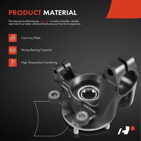 A-Premium Front Steering Knuckle & Wheel Bearing Hub Assembly Compatible with Ford Focus 2006 2007 2008 2009 2010 2011, w/4-Lug, Left Driver Side, Replace # 6S4Z1215B in Saudi Arabia