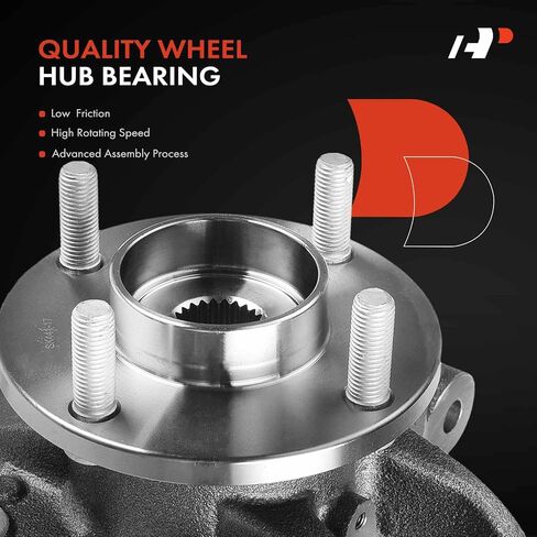 A-Premium Front Steering Knuckle & Wheel Bearing Hub Assembly Compatible with Ford Focus 2006 2007 2008 2009 2010 2011, w/4-Lug, Left Driver Side, Replace # 6S4Z1215B in Saudi Arabia