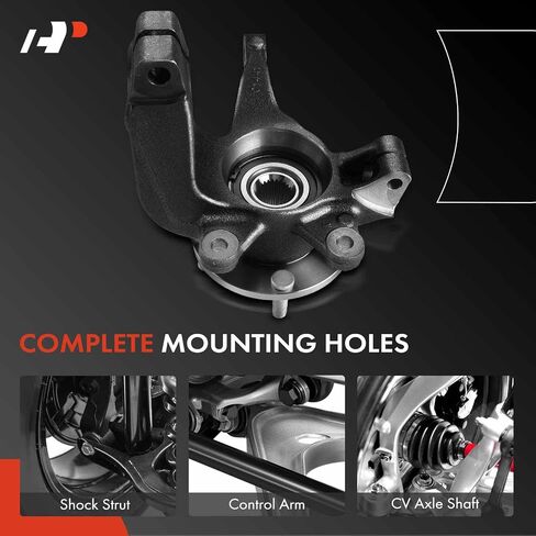 A-Premium Front Steering Knuckle & Wheel Bearing Hub Assembly Compatible with Ford Focus 2006 2007 2008 2009 2010 2011, w/4-Lug, Left Driver Side, Replace # 6S4Z1215B in Saudi Arabia
