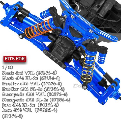 RC Aluminium Upgrades Part Caster Block,Steering Blocks,Stub Axle Carriers,Drive Shaft for 1/10 Slash/Rustler/Stampede/Jat0 4x4 4WD VXL,CVD/Axles/DriveShaft Hops Up,Navy Blue in Kuwait