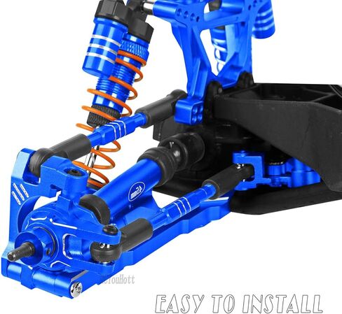 RC Aluminium Upgrades Part Caster Block,Steering Blocks,Stub Axle Carriers,Drive Shaft for 1/10 Slash/Rustler/Stampede/Jat0 4x4 4WD VXL,CVD/Axles/DriveShaft Hops Up,Navy Blue in Kuwait