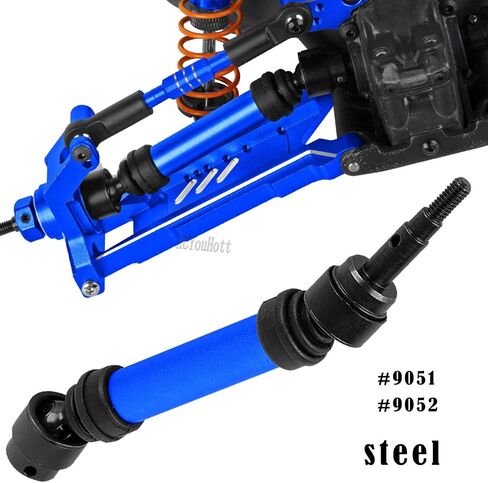 RC Aluminium Upgrades Part Caster Block,Steering Blocks,Stub Axle Carriers,Drive Shaft for 1/10 Slash/Rustler/Stampede/Jat0 4x4 4WD VXL,CVD/Axles/DriveShaft Hops Up,Navy Blue in Kuwait