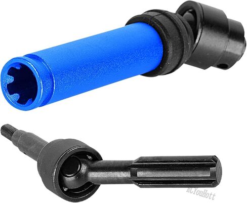 RC Aluminium Upgrades Part Caster Block,Steering Blocks,Stub Axle Carriers,Drive Shaft for 1/10 Slash/Rustler/Stampede/Jat0 4x4 4WD VXL,CVD/Axles/DriveShaft Hops Up,Navy Blue in Kuwait