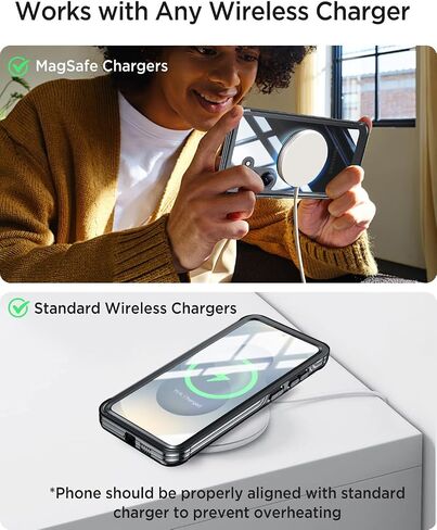 حافظة Miimall رفيعة لهاتف Samsung Galaxy S24 Magsafe، مغناطيسات قوية متوافقة مع MagSafe PC & TPU حافظة مغناطيسية رفيعة للغاية مضادة للخدش ومضادة لبصمات الأصابع ومضادة للصدمات لحافظة هاتف S24، أسود in Saudi Arabia