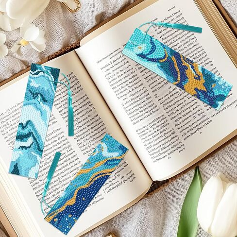 Beinkmake 10pcs Aurora Starry Sky 5d Diamond Art Lundmarks Forest Lake Diamond Diy Painting Purcharks Rhinestonshostons acrylic tassel lockmark for beginner beginner crafts in Saudi Arabia