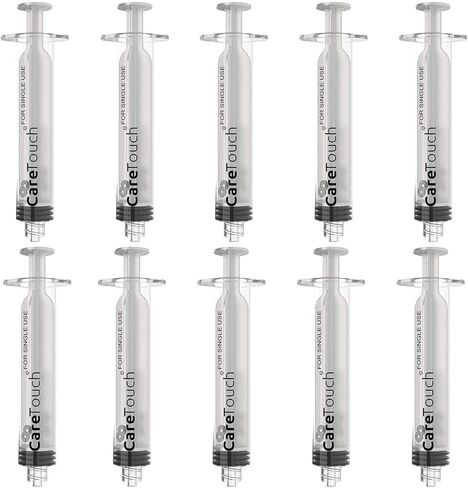 حقنة Care Touch CTSLL10 سعة 10 مل فقط - طرف حقنة Luer Lock (بدون إبرة)، 100 قطعة (عبوة من قطعة واحدة) in Kuwait