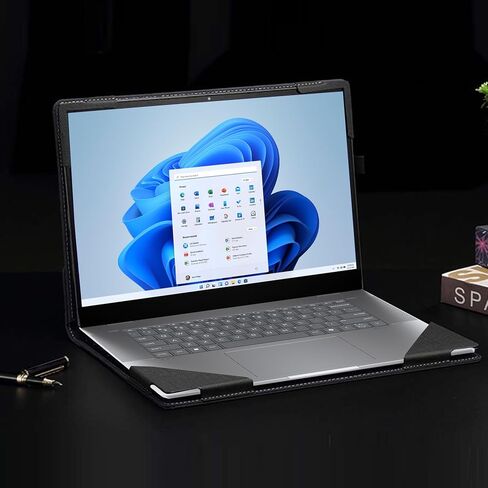 حالة الكمبيوتر المحمول لـ HP Envy X360 2-in-1 الكمبيوتر المحمول 16-AC 16T-AC 16-AD 16Z-AD 16INCHES SLEEVE SLEEVE قابلة للفصل (رمادي داكن) in Saudi Arabia