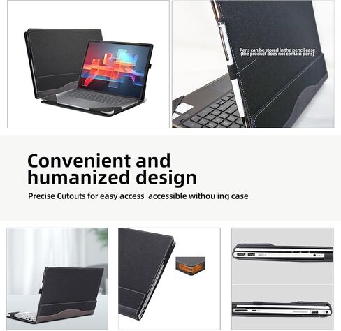 حالة الكمبيوتر المحمول لـ HP Envy X360 2-in-1 الكمبيوتر المحمول 16-AC 16T-AC 16-AD 16Z-AD 16INCHES SLEEVE SLEEVE قابلة للفصل (رمادي داكن) in Saudi Arabia
