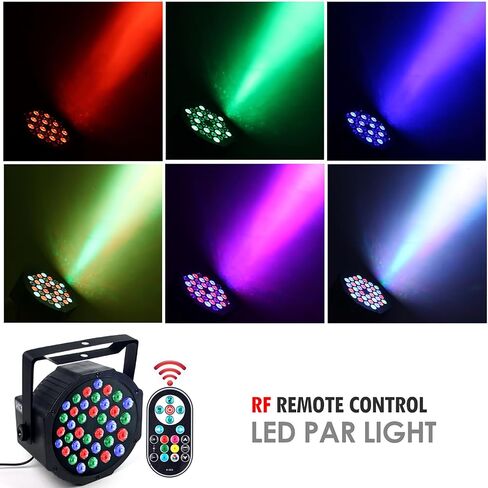 أضواء غسل المسرح LED 30 وات COB Par Lights RGB 3in1 مصابيح إضاءة للحفلات مع جهاز التحكم عن بعد وDMX512 للتحكم في الصوت أضواء DJ المنشط لحفلات الزفاف ديسكو نادي كاريوكي in Saudi Arabia