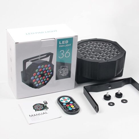 أضواء غسل المسرح LED 30 وات COB Par Lights RGB 3in1 مصابيح إضاءة للحفلات مع جهاز التحكم عن بعد وDMX512 للتحكم في الصوت أضواء DJ المنشط لحفلات الزفاف ديسكو نادي كاريوكي in Saudi Arabia