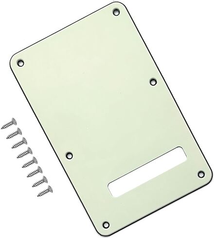 Vintage White Guitar Back Plate Strat/Stratocaster Tremolo Cavity Cover, Electric Guitar Neck Plate, Tremolo Cover with Pickguard for 6 Screws, Suitable for ST Electric Guitars in Saudi Arabia