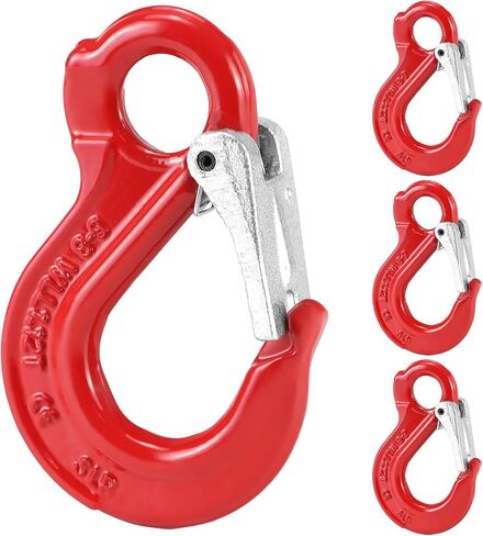 QWORK Clevis Slip Hook G80 Eye Hoist Sling Hook, 1.2 Tons Break Point 4,500 LBs Forged Steel Red Logging Rigging in Saudi Arabia