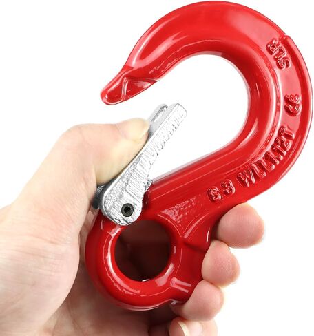 QWORK Clevis Slip Hook G80 Eye Hoist Sling Hook, 1.2 Tons Break Point 4,500 LBs Forged Steel Red Logging Rigging in Saudi Arabia