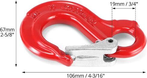 QWORK Clevis Slip Hook G80 Eye Hoist Sling Hook, 1.2 Tons Break Point 4,500 LBs Forged Steel Red Logging Rigging in Saudi Arabia