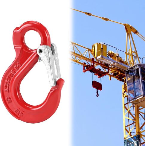 QWORK Clevis Slip Hook G80 Eye Hoist Sling Hook, 1.2 Tons Break Point 4,500 LBs Forged Steel Red Logging Rigging in Saudi Arabia