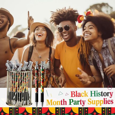 50 Pcs Juneteenth Gift Bulk Happy Juneteenth Day Ballpoint Pens Freedom Day Independence Theme Ballpoint Pens for Party Supplies Favors Festival Decoration (Geometric Pattern) in Saudi Arabia
