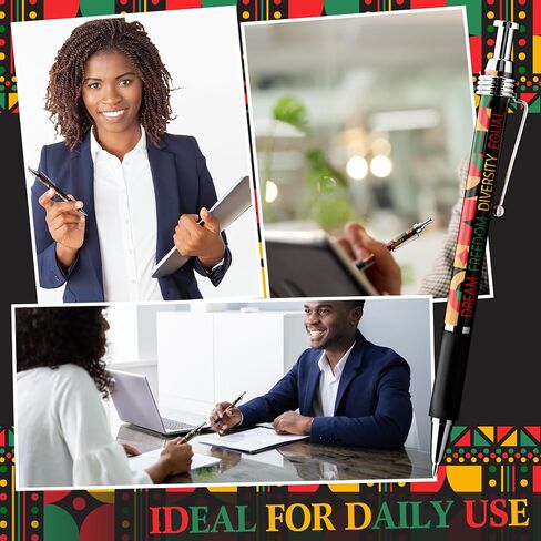 50 Pcs Juneteenth Gift Bulk Happy Juneteenth Day Ballpoint Pens Freedom Day Independence Theme Ballpoint Pens for Party Supplies Favors Festival Decoration (Geometric Pattern) in Saudi Arabia
