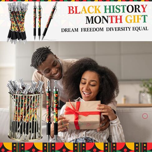 50 Pcs Juneteenth Gift Bulk Happy Juneteenth Day Ballpoint Pens Freedom Day Independence Theme Ballpoint Pens for Party Supplies Favors Festival Decoration (Geometric Pattern) in Saudi Arabia