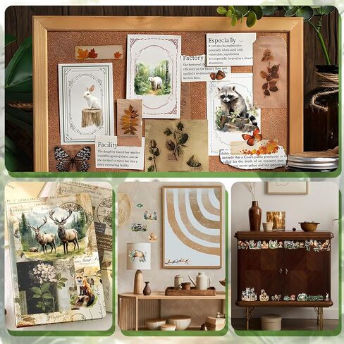 WANDIC 6PCS Rub On Transfer Stickers, Luminous Forest Animals Transfer Decals Waterproof Sticker for Furniture and Scrapbooking,15 * 30cm in Saudi Arabia