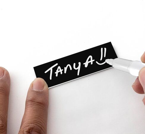 فارغة شارة الاسم مع دعم مغناطيسي - 25 حزمة أسود 1 بوصة × 3 بوصة in Kuwait