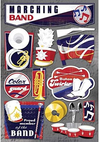 Karen Foster Cardstock Sticker Sheet, The Marching Band in Saudi Arabia