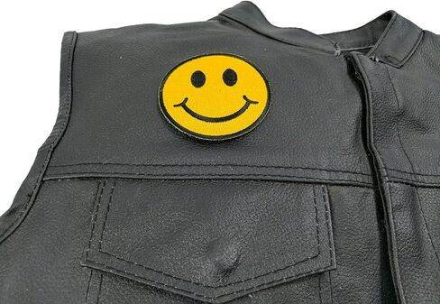 Smiley Face Patch - 3x3 inch. Embroidered Iron on Patch in Saudi Arabia