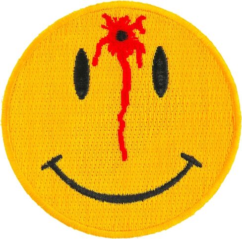 Smiley Face Patch - 3x3 inch. Embroidered Iron on Patch in Saudi Arabia