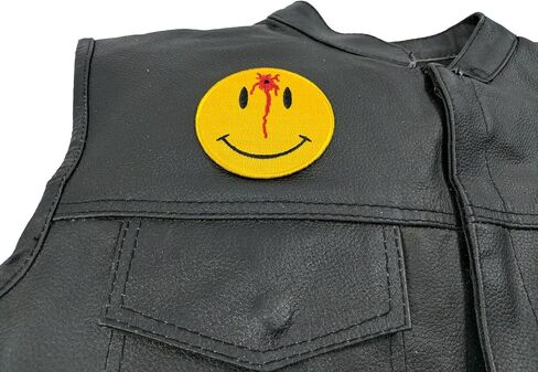 Smiley Face Patch - 3x3 inch. Embroidered Iron on Patch in Saudi Arabia