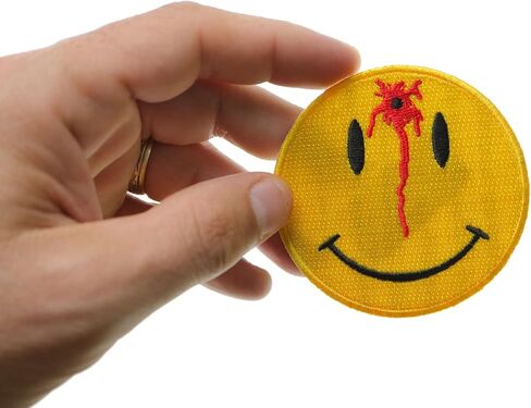 Smiley Face Patch - 3x3 inch. Embroidered Iron on Patch in Saudi Arabia