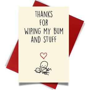 Cheerin Funny Father's Day Card – Sweet Cards for Dads from Daughter or Son – Cute Birthday Gift for Mom or Dad – Thank You Card for Dad, Grandma or Grandpa in Kuwait