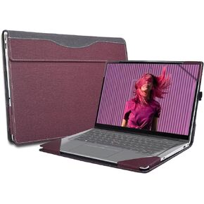 Laptop Case Cover for 13.3 inch Dell Inspiron 13 5330/5320 /5310 &for Dell Vostro 13 5320/5310 Notebook Sleeve,Detachable PU Leather Protective Shell Bag Accessories (Dark Gray)