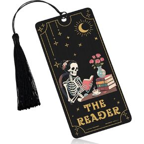 Dark Romance Bookmark Gifts for Reading Women Funny Book Lover Gifts Horror Skull Bookmark for Women Readers Book Accessories Goth Gothic Creepy Bookmarks Halloween Gift The Reader Spooky Bookamrk
