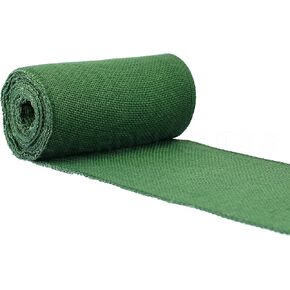 CleverDelights 6" Green Burlap Roll - Finished Edges - 10 Yards - Jute Burlap Fabric