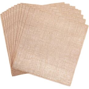 12 Pcs 20 x 20'' Burlap Squares Multipurpose Natural Burlap Fabric - for Decorations, Crafts, Home, Weddings, Table Linens, Landscaping, Plants & Tree Covering