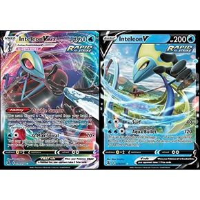 Inteleon V & Vmax Card Set - Fusion Strike 078/264 & 079/264 - Pokemon Ultra Rare 2 Card Lot