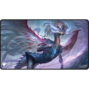 Ultra PRO - Tarkir Dragonstorm Teval, Arbiter of Virtue Black Stitched Playmat for Magic: The Gathering | Gaming Table Mat, Card Game Accessory, TCG Playmat, Tabletop Gaming Mat, TCG Game Mat