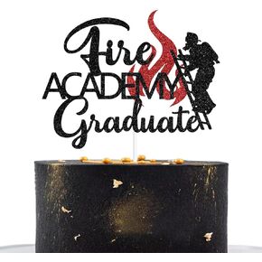 Fire Academy Graduate Cake Topper, Future Firefigher/Congrats Fireman, Firefighter Graduation Party Decorations